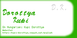 dorottya kupi business card